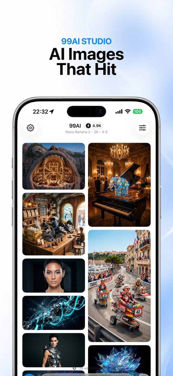 99AI generation studio App Store screen